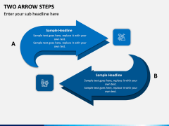 Two Arrow Steps PPT slide 1