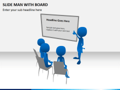 Slide man with board PPT slide 2