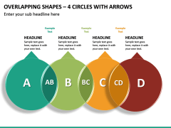Overlapping Shapes – 4 Circles With Arrows PPT Slide 2
