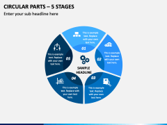 Circular Parts – 5 Stages PPT Slide 1