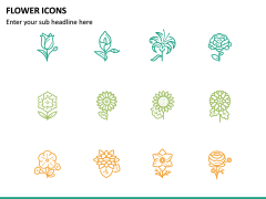 Flower Icons PPT Slide 5