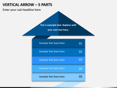 Vertical Arrow – 5 Parts PPT Slide 1