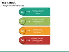 4 Lists Items PPT slide 2
