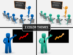 Slide man with board PPT cover slide 