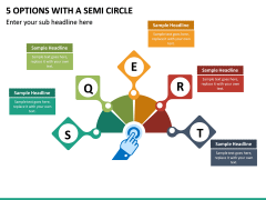 5 Options with a Semi Circle PPT slide 2