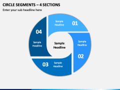 Circle Segments – 4 Sections PPT Slide 1
