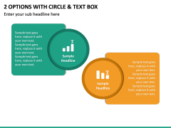 2 Options with Circle & Text Box PPT slide 2