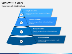 Cone with 4 Steps PPT slide 1