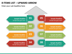 8 Items List – Upward Arrow PPT slide 2