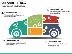 Car Puzzle – 5 Pieces PPT Slide 2