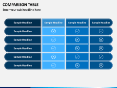 Comparison Tables PPT slide 3