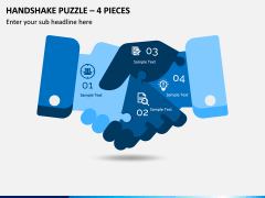 Handshake Puzzle – 4 Pieces PPT Slide 1