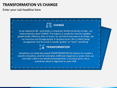 Transformation Vs Change PPT Slide 1