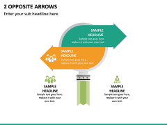 2 Opposite Arrows PPT Slide 2