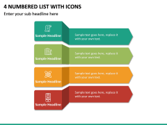 4 Numbered List with Icons PPT slide 2