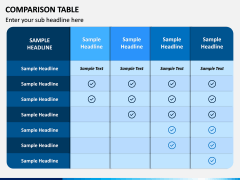 Comparison Tables PPT slide 1