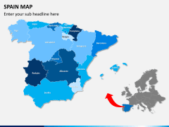 Spain map PPT slide 2