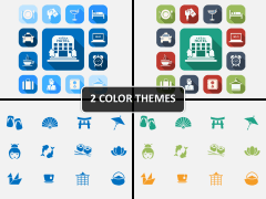 Hotel icons PPT cover slide