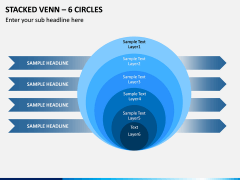 Stacked Venn – 6 Circles PPT Slide 1