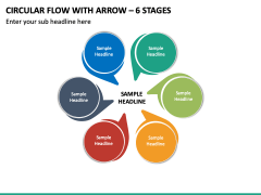 Circular Flow With  Arrow – 6 Stages PPT Slide 2