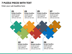 7 Puzzle Pieces with Text PPT slide 2