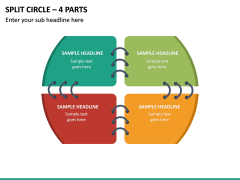 Split Circle – 4 Parts PPT Slide 2
