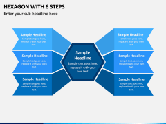 Hexagon with 6 Steps PPT slide 1
