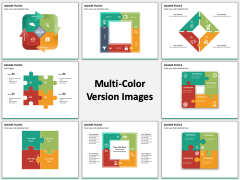 Square puzzle multicolor combined