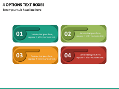 4 Options Text Boxes PPT slide 2