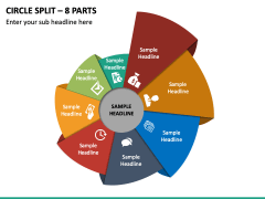 Circle Split – 8 Pieces PPT Slide 2