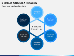 6 Circles Around a Hexagon PPT slide 1