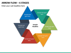 Arrow Flow – 6 Stages PPT slide 2