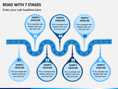 Road With 7 Stages PPT Slide 1