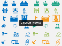 Prison Icons PPT Cover Slide