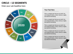 Circle – 12 Segments PPT Slide 2
