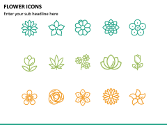 Flower Icons PPT Slide 4