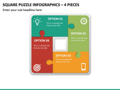 Square Puzzle Infographics – 4 Pieces PPT Slide 2