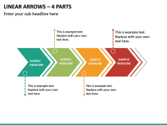 Linear Arrows – 4 Parts PPT Slide 2