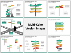 Road pointers multicolor combined