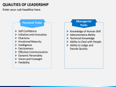 Qualities of Leadership PPT Slide 13