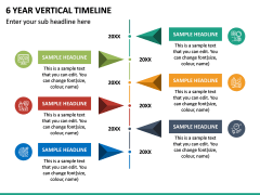6 Year Vertical Timeline PPT Slide 2