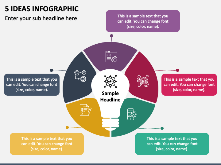 5 Ideas Infographic PPT Slide 1