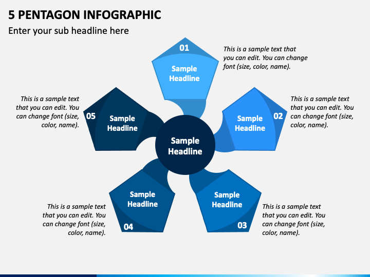 5 Pentagon Infographic PPT Slide 1
