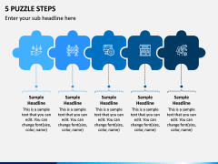 5 Puzzle Steps PPT Slide 1
