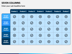 Seven Columns PPT Slide 1