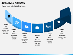 3D Curved Arrows PPT Slide 4
