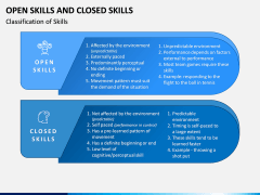 Open Skills and Closed Skills PPT Slide 1