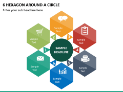 6 Hexagon Around a Circle PPT Slide 2
