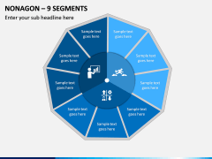 Nonagon - 9 Segments PPT Slide 1