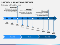 3 Month Plan with Milestones PPT Slide 2